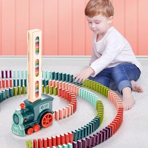 Kids Domino Train Toy Set / Automatic Dominoes Train Toys with Lights and Sound / Creative Educational Toys for Kids ,Boys, Girls and Toddlers