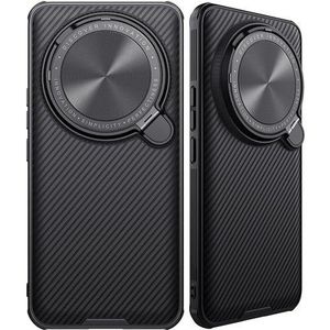 Nilkin Xiaomi 14 Ultra Case With Camera Lens Cover Protector, CamShield Prop Shockproof Phone Cover With Kickstand Cover Protect Privacy, Anti Spy Armor For Xiaomi 14 Ultra (Black)