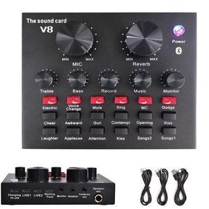 None V8 Live Sound Card External Audio Interface