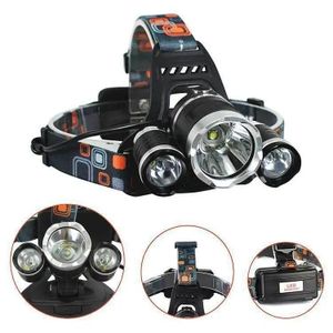 High Power 3xT6 LED Headlamp Rechargeable Headlight with Zoom Focus for Camping Hiking