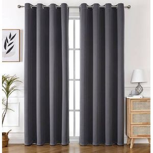  3 Pc Dark Grey Plain Curtains comes as 2 curtains 1.5M each and 1 Sheer 3M Height 2.5M Window or Door Curtain