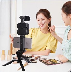 AY-49 Vlogging Kit Smartphone Video Recording Kit with LED Fill Light and Tripod System