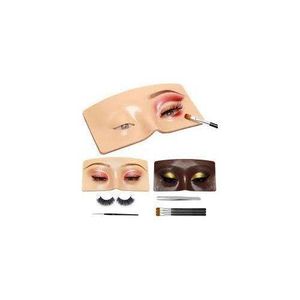 Reusable Realistic 3D Silicon Face Makeup Dummy MAKEUP PRACTICE BOARD Light BEAUTY STUDENT PRO-MUA LEARNER BEGINNERS Beauty Academy Training Practice Face Eyelash Brows Makeup Face Mask Eyeshadow