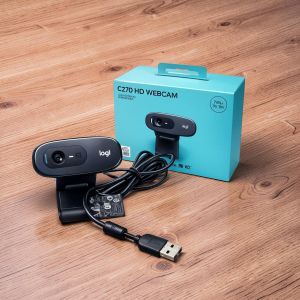 Logitech C270 Crystal Clear Streaming HD Built-in Microphone Laptop Desktop Webcam Web Camera