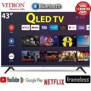 Vitron  HTC4300QFS 43"inch QLED TV BLUETOOTH ENABLED FULL HD Frameless Smart(1 year warranty)