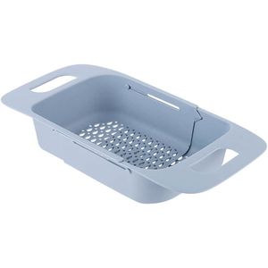 AdjustableExpandable Wheat Straw Vegetable & Fruit Rinsing Rack with Handles