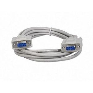 Serial RS232 Female to Female  Cable DB9  Connection 9 Pin, 3M - White