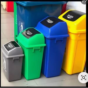 Swing Lid Dustbin / Waste Trash Can 20L