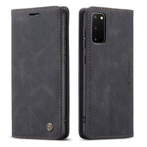 Caseme Wallet Flip Case, Retro Leather All-Round Protection Flip Cover Case For Samsung Galaxy S20