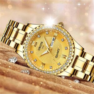 Exclusive ORUSS Women’s Watch with Dual Day-Date Display Battery Powered Accuracy and Water Resistant Craft