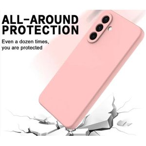 Soft Silicone Back Cover for Samsung Galaxy A56 - Pink, anti-fingerprint, anti-scratch, durable silicone case