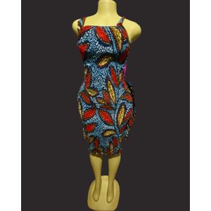 Fashion African Fashion Print Patchwork Dress Women Clothes Pocket