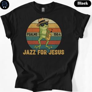 Cotton Jazz for Jesus Christian Praise & Worship Tee-BLACK