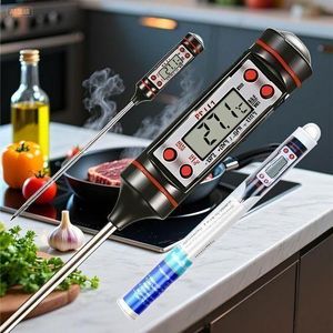 Digital Meat Food Thermometer for Cooking Kitchen BBQ, Probe Instant Read Thermometer with Long Probe for Candy Candle Milk Yogurt Deep Fry Roast Baking Temperature