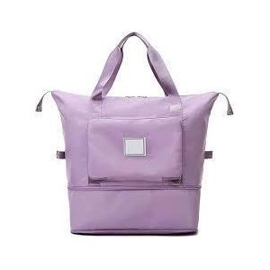 Travel Duffle Bag Expandable Large Capacity Folding Lightweight Dry and Wet Separation Bag