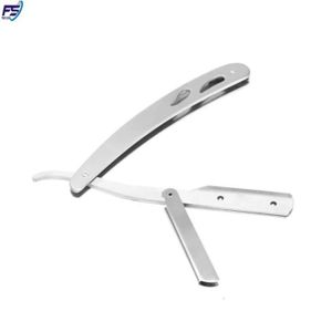 Razor Holder Men Shaving Holder Haircut Tool Stainless Steel Barber Straight Razor Shavette Razor Foldable Straight Edge Razor Classic Barber Razor Professional Shaving Razor