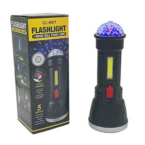 Rechargeable Flashlight + Magic Ball Lamp – Multi-Function LED Torch