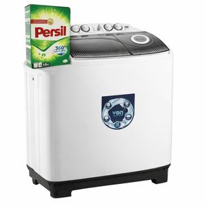 VON 13Kg Twin Tub Washing Machine – Energy Saving, Powerful Motor, Quick Wash & Spin, Low Noise With A Free Gift
