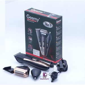 Geemy 3in1 Rechargeable Hair Clipper ,Shaver And Nose Trimmer Set
