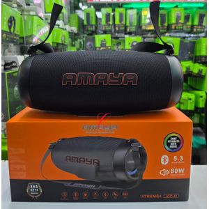 Amaya  Xtreme4 ASP-J4 80W HD stereo sound wireless speaker with colourful RGB light, 8000mAh 8hrs playtime battery, USB/memory card/AUX ports