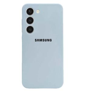 Soft Silicone Back Cover for Samsung Galaxy S23+ - Light Blue, anti-fingerprint, anti-scratch, durable silicone case