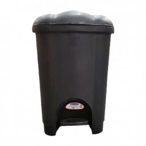 Kenpoly Pedal Bin No.1 Black  8L Foot Operated Dustbin  Hands-Free Waste Bin for Kitchen & Bathroom
