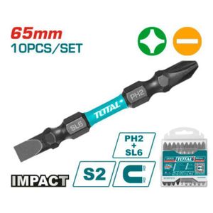 TOTAL TACIM16HL133 Impact screwdriver  bits PH2+SL6.0*1.0  65mm