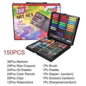 150 Pcs Colored Pencil Crayon Watercolors, Painting Art Marker Pens Kid Gifts