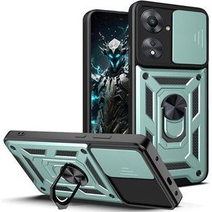 Xiaomi Redmi 13C 4G Phone Case with Sliding Camera Lens Cover and 360 Degree Rotating Ring Holder Protective Cover