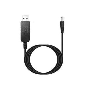 7A USB Power Boost Cable – 5V/9V/12V Fast Charging Converter Cord for DC Devices (100cm) - Black