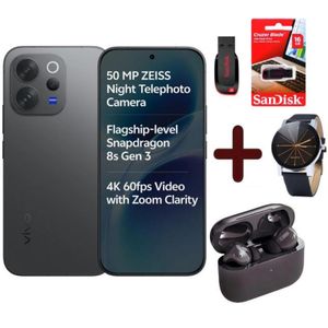 Vivo V70, 5G, 12GB RAM + 512GB ROM Storage, 50MP, Battery 6500mAh, (1 YEAR WARRANTY) - Black + FREE GIFTS