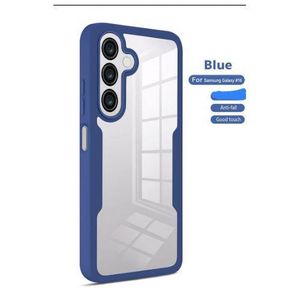 Samsung Galaxy A16 Cover Luxury Shockproof Heavy Protection Transparent Phone Case with Blue Edges Clear and Colorless Heavy Protection Soft Bumper Cover