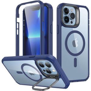 iPhone 15 Pro Case Compatible with MagSafe Built-in Stash Stand Phone Case, Protective Phone Case