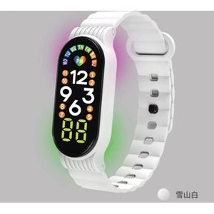 Led Watch For Unisex Kids men Women-White