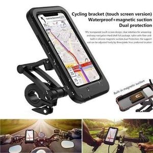  360-Degree Waterproof Bike Phone Mount, Adjustable Anti-Shock Motorcycle Handlebar Phone Holder