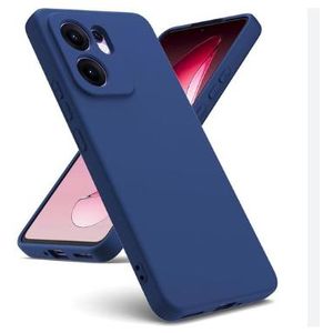 Soft Flexible Silicone Case for OPPO Reno 13F, Shockproof Anti-Scratch Slim TPU Protective Back Cover (Blue)