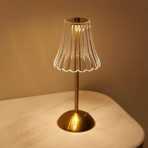 Cordless modern night light rechargeable crystal portable touch control LED table lamp home decor 