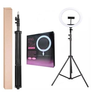 25cm LED Selfie Ring Light & 10-Inch Fill Light with 200cm Photography Tripod