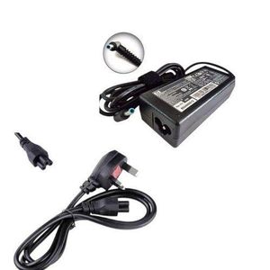 HP laptop Blue Pin 65W Charger with Power Cable /flower cable - black complete charger 