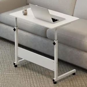 Top Quality High Durability 60 x 40 cm Height Adjustable Rolling Work Desk for Bed Sofa Use Laptop Table Computer Desk Desktop with Moveable Wheels