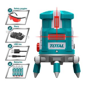 TOTAL TLL306505 Self-leveling line laser(Red laser beams) Range: 0~30 m