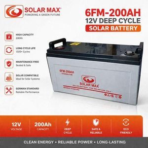 Solarmax 200AH DEEP CYCLE SOLAR GEL BETTERY