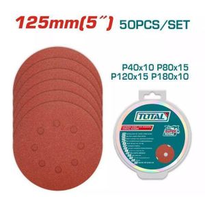 TOTAL TAC7312511 Sanding sheet for  random orbital  sander Size:125mm