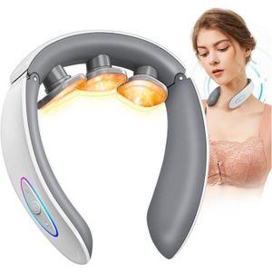 Electric Pulse Neck Massager For Pain Relief With Heat 6 Modes 9 Levels Cordless Deep Tissue Trigger Point Neck Relax Massager For Women Men Gifts