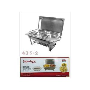 Signature Quality Double Partitioned Chafing Dish-buffet server