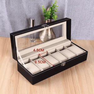 Safe velvet 6 watch organizer box
