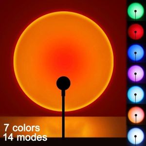 Sunset Lamp with 360° Rotation – LED Night Light for Cozy Room Decor