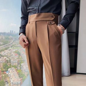 2022 New Spring summer Ankle-Length Pants Men Casual Slim Fit Fashion  Trousers Male Plus Size