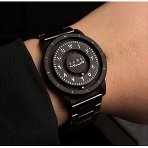 Black Arabic Magnetic Watch for Men & Women – Mirrorless, Futuristic Design with Floating Hands and Durable Build