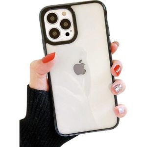 iPhone 12 Pro Max Crystal Clear Case Slim Anti-Scratch Bumper Protective Black